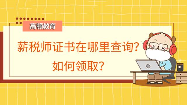 薪税师证书在哪里查询?如何领取?